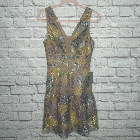 Harlyn Embroidered Coral Reef Fit and Flare Dress NWT